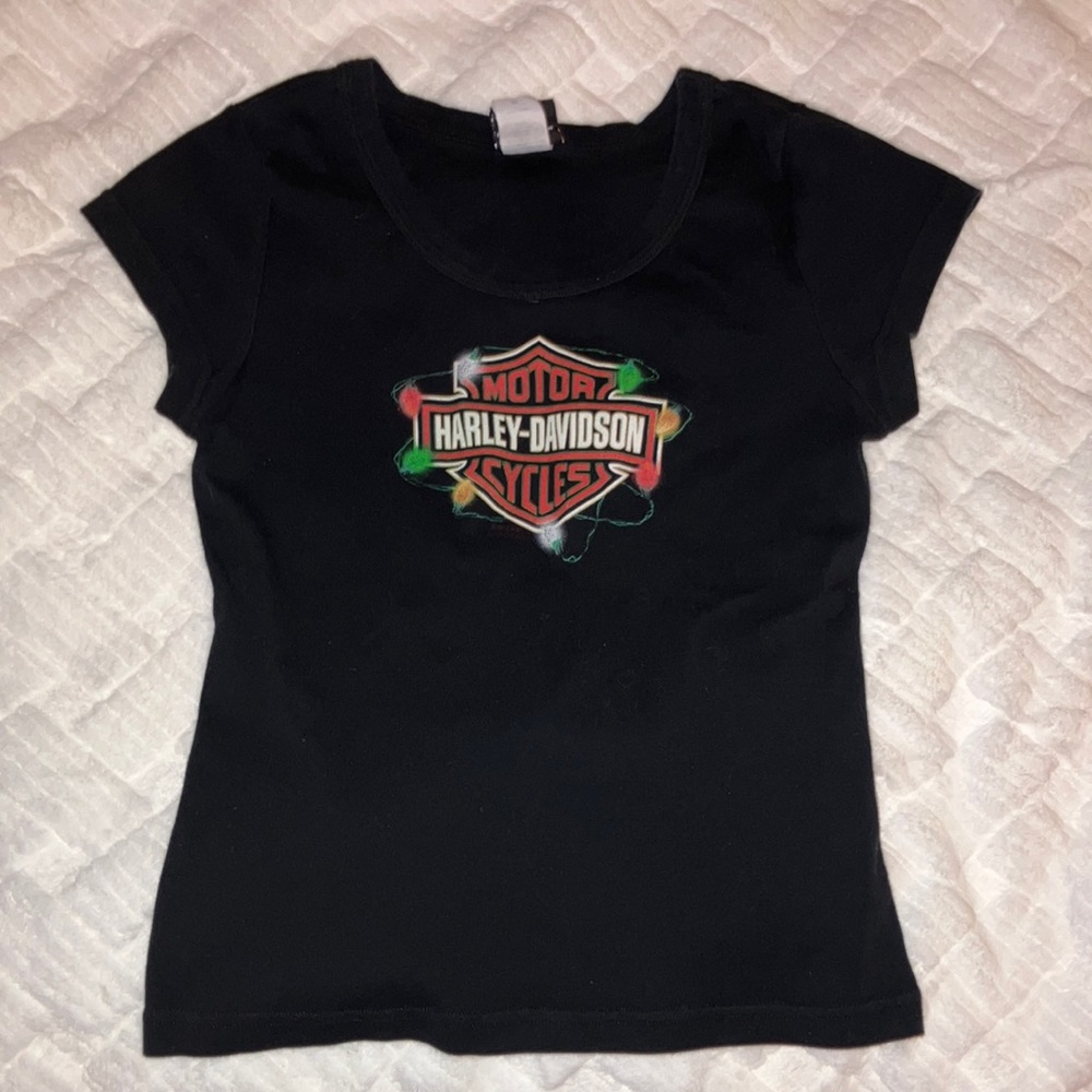 Y2K Harley Davidson Baby Tee Santa Fe New Mexico 🌵